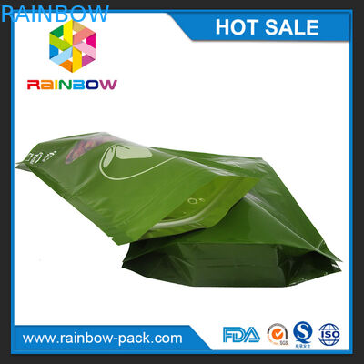 Torebki na zielonej herbaty z nadrukiem z nadrukiem Mylar Stand Up Ziplock Bag z przezroczystym okienkiem