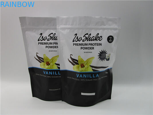 Worki do pakowania w torebki z proszkiem proteinowym do pakowania odżywiania o wadze 1kg z blokadą i wycięciem