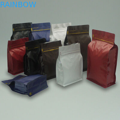 Wielokrotnego użytku Matowy czarny Doypack Ziplock Coffee Bag Wklęsłodruku Moisture Proof