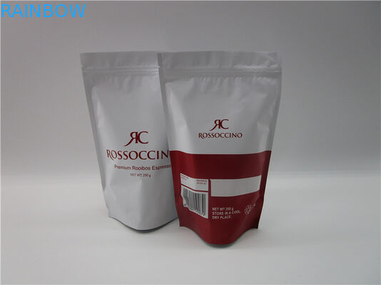 Coffee Valve Protein Powder Packaging Matowa folia Zip Lock Bag Stand Up Pouch bag