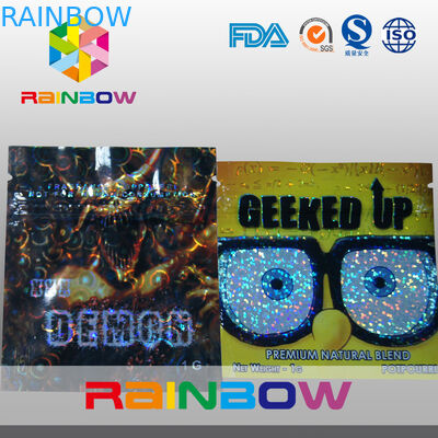 Laminated Material Monkey Ziołowy Kadzidełka Mini Ziplock Torby z nacięciami łezki