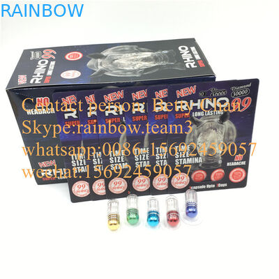 Tabletka zwiększająca męską pigułkę Karta opakowania blister 3D dla Purple Rhino 99 30000 / Rhino 69 35000