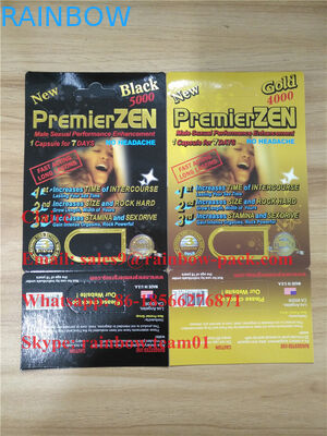 Opakowanie blistrowe PremierZen Gold Male Enhancement w magazynie z efektem 3D