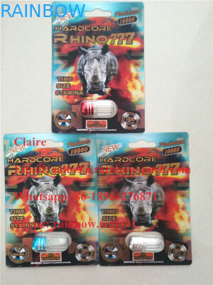 Najwyżej oceniona pigułka antykoncepcyjna Rhino 3d pakująca / Męska ulepszenie pigułki kocowania karta / 3d bąbla kocowania karta