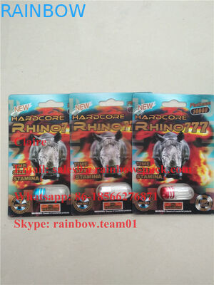 Najwyżej oceniona pigułka antykoncepcyjna Rhino 3d pakująca / Męska ulepszenie pigułki kocowania karta / 3d bąbla kocowania karta