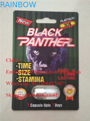 Black Panther 15000/12000 Capsule Blister Paper Card / Pakiet zwiększający wydajność seksualną dla mężczyzn