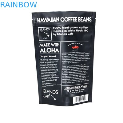 Niestandardowe opakowania foliowe z folii aluminiowej, 300g Stand Up Coffee Work With Valve