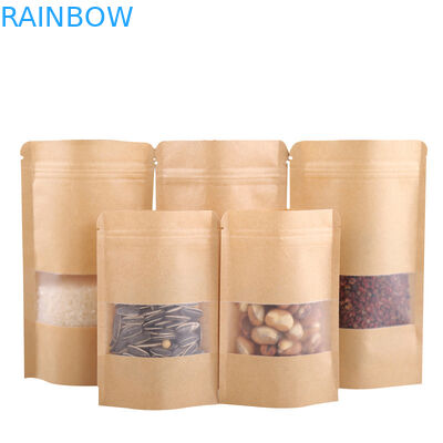 Samozostawiający się boczny klin 250 gramów Dostosowane papierowe torby Supar Opakowanie z okienkiem