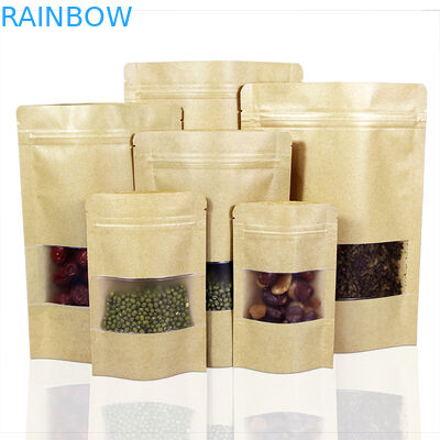 Samozostawiający się boczny klin 250 gramów Dostosowane papierowe torby Supar Opakowanie z okienkiem