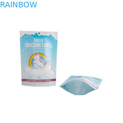 Opakowanie foliowe z folii aluminiowej Alumimum Ziplock White Blue Shinny