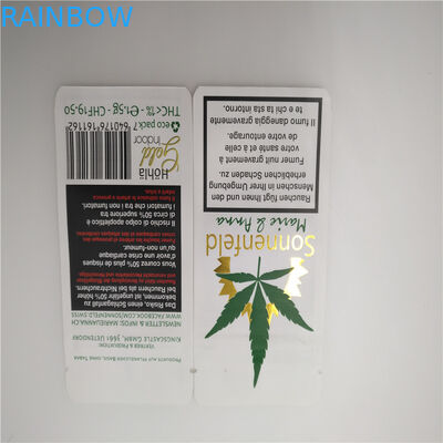 Hotstamped White Dostosowane CBD pozostawia torby papierowe, opakowania papierowe na papierosy Liście CBD