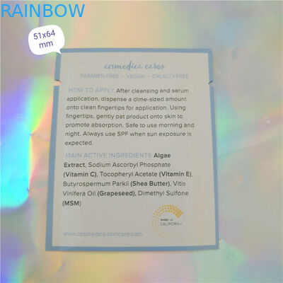 Plastikowa torebka z folii aluminiowej Opakowanie Próbka Kosmetyczka, kosmetyczka z 3 bocznymi uszczelkami