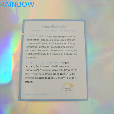 Plastikowa torebka z folii aluminiowej Opakowanie Próbka Kosmetyczka, kosmetyczka z 3 bocznymi uszczelkami