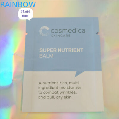 Plastikowa torebka z folii aluminiowej Opakowanie Próbka Kosmetyczka, kosmetyczka z 3 bocznymi uszczelkami