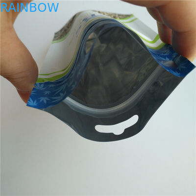 Matte White Hemp Seeds Resealable Packaging Bags, Plastic Pouch Packaging