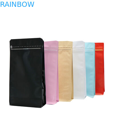 zamykana laminowana blokada z folii aluminiowej dno płaskie żywność Plastikowa torebka do pakowania kawy 500g 1kg z zaworem