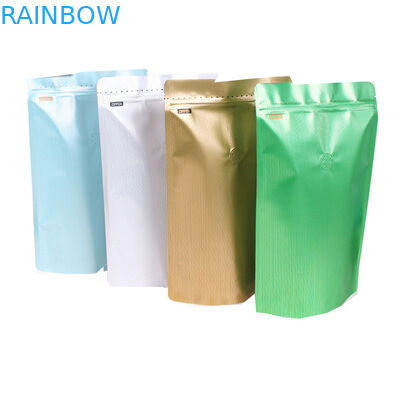 Niestandardowa drukowana torebka z palonych ziaren kawy z fasolą w proszku Torebka do stawiania w stojaku Torebki z aluminiowym opakowaniem do kawy 250g z zaworem
