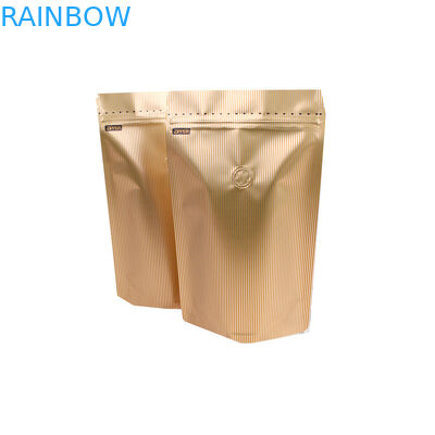 Niestandardowa drukowana torebka z palonych ziaren kawy z fasolą w proszku Torebka do stawiania w stojaku Torebki z aluminiowym opakowaniem do kawy 250g z zaworem