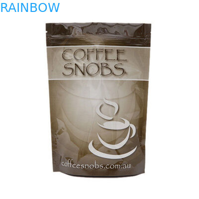 Niestandardowy 250g 500g 1 kg kwadratowy blok z płaskim dnie ziplock torebka do pakowania w ziarnko kawy