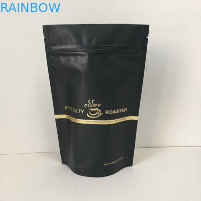 Private Label Gold Logo Folia aluminiowa podszewka z tworzywa sztucznego woreczki do pakowania z zaworem