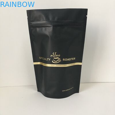 Private Label Gold Logo Folia aluminiowa podszewka z tworzywa sztucznego woreczki do pakowania z zaworem