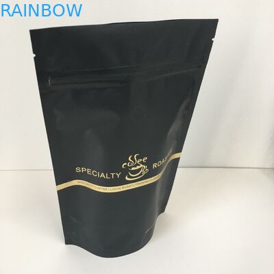 Private Label Gold Logo Folia aluminiowa podszewka z tworzywa sztucznego woreczki do pakowania z zaworem