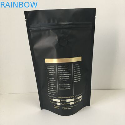 Private Label Gold Logo Folia aluminiowa podszewka z tworzywa sztucznego woreczki do pakowania z zaworem