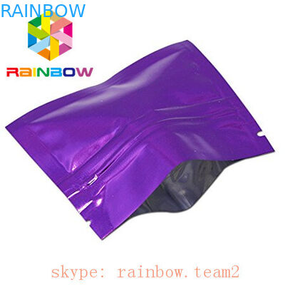 kolorowe 3 boczne, zamykane płaskie mini folie z folii mylarowej 1g saszetka do pakowania herbaty / kwiatów liściowych konopi