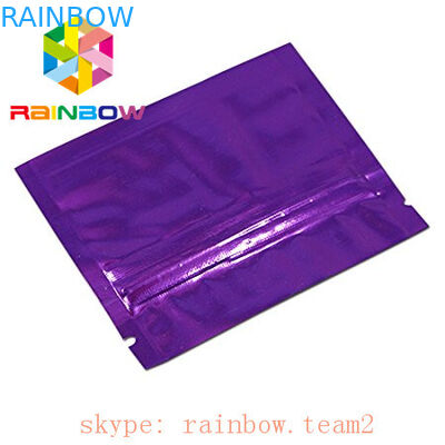 kolorowe 3 boczne, zamykane płaskie mini folie z folii mylarowej 1g saszetka do pakowania herbaty / kwiatów liściowych konopi