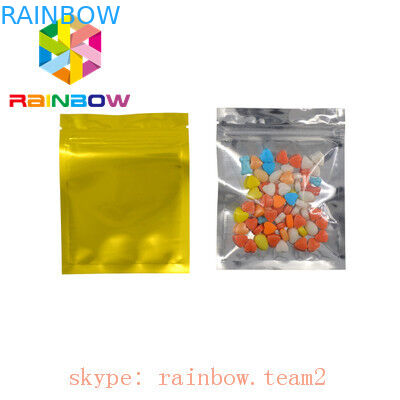 Płaskie, trzy boczne, zamykane holograficzne mylarowe opakowanie foliowe z przezroczystym frontem do prezentacji