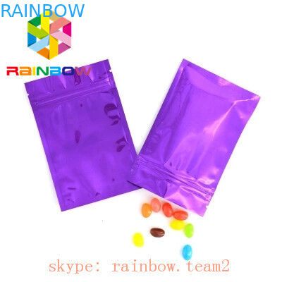 Płaski kształt woreczek z folii aluminiowej Torba z woreczkiem konopnym z zamkiem