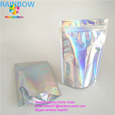 Wielokrotnego użytku holograficzny worek foliowy bez nadruku do pakowania kosmetyków i soli