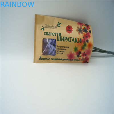 Przezroczysty przód Dostosowane torby papierowe Zip Lock Trzy boczne opakowanie woreczek do pakowania cukierków