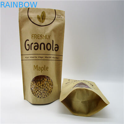 Owalne w kształcie dostosowane torby papierowe / torebka z proszkiem do pakowania białka w ryż