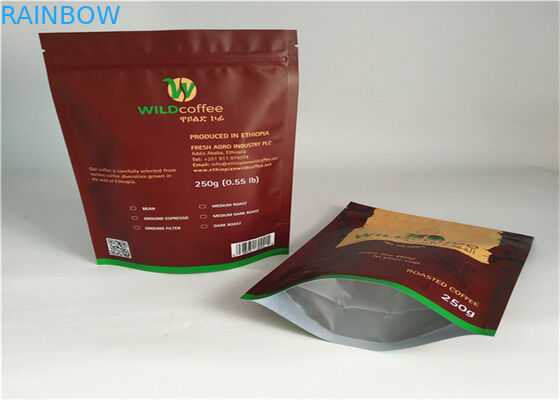 Czarny Mylar Plastikowe torby do pakowania Zip Lock Stand Up na kawę i herbatę