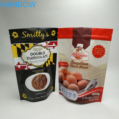 Stand Up Snack Bag Opakowanie Three Side Seal Round Corner With Zipper
