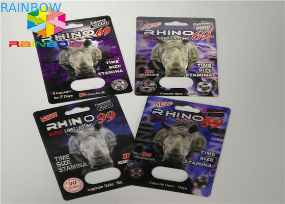 Efekt 3D Crazy Rhino 69 Rhino 7 Kapsułek Sex Pigułki męskie pudełka do ulepszania pigułek i blistry 3d / pudełko