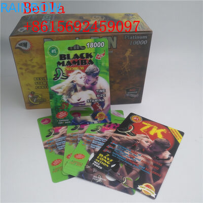 Opakowanie z czarnego tworzywa sztucznego do pakowania kapsułek dla mężczyzn