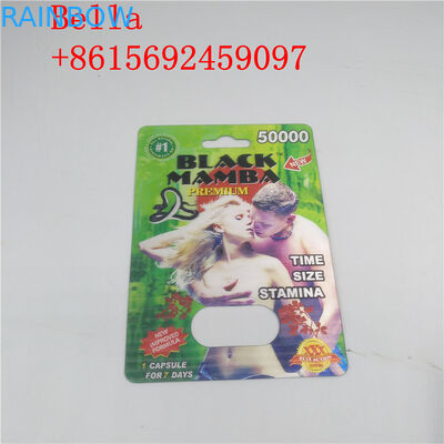 Opakowanie z czarnego tworzywa sztucznego do pakowania kapsułek dla mężczyzn