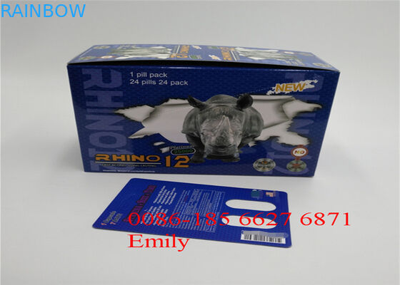 Powlekane papierowe opakowania z blistra Błyszczące laminaty do tabletek wzmacniających erotyczne