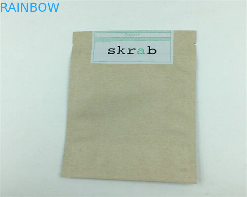 Front Side Clear Dostosowane torby papierowe na proszek / słodycze / kawę