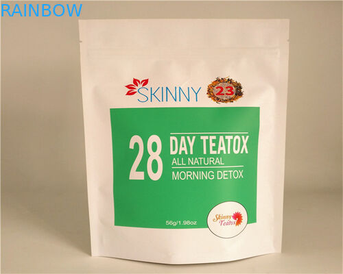 Front Side Clear Dostosowane torby papierowe na proszek / słodycze / kawę