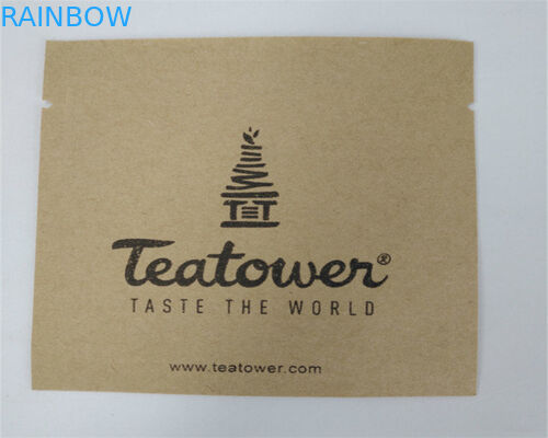 Front Side Clear Dostosowane torby papierowe na proszek / słodycze / kawę