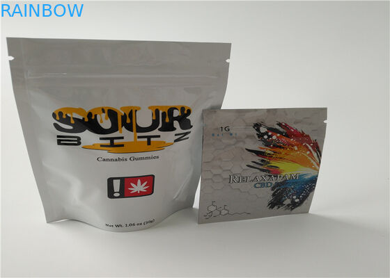 Buttom Zamknięcie Ziołowe kadzidełka Opakowanie Wklęsłodruk z zapięciem na zamek błyskawiczny