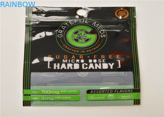 Buttom Zamknięcie Ziołowe kadzidełka Opakowanie Wklęsłodruk z zapięciem na zamek błyskawiczny