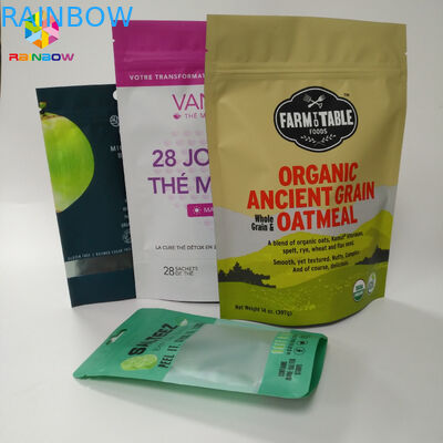 Kolorowe torby typu stand up pouch Matt Surface z górnym Ziplock Tear Notches