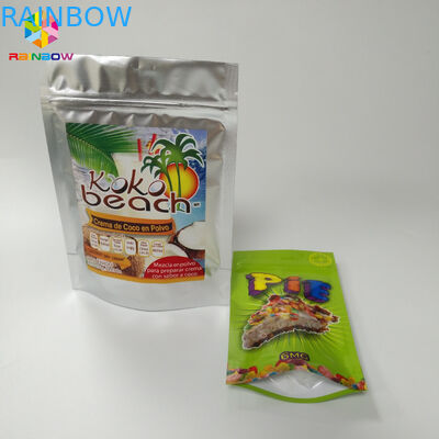 Kolorowe torby typu stand up pouch Matt Surface z górnym Ziplock Tear Notches