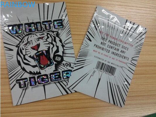 Wnęka drukująca Trzy boczne worki z uszczelkami Mylar Folia z górnym uchwytem Ipper