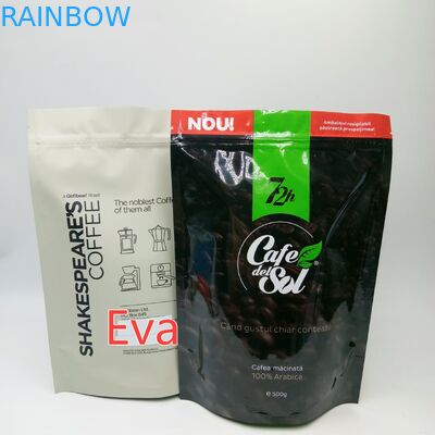 Torebki ze srebrnego plastiku do stawiania w torebkach 500g nietoksyczne do pakowania kawy w proszku