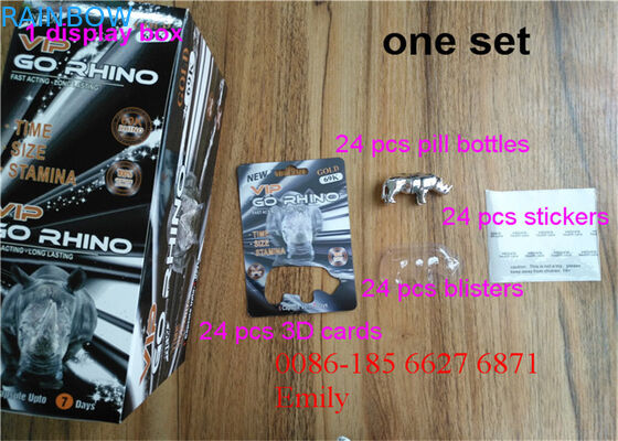 Prywatne etykiety Opakowanie blistrowe, opakowanie blisterowe z tworzywa sztucznego Rhino Pill